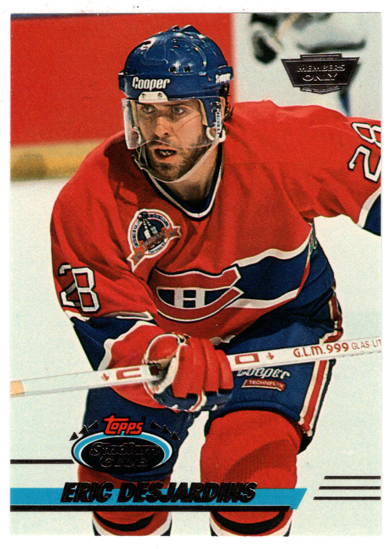 Eric Desjardins - Montreal Canadiens (NHL Hockey Card) 1993-94 Topps Stadium Club # 170 Mint