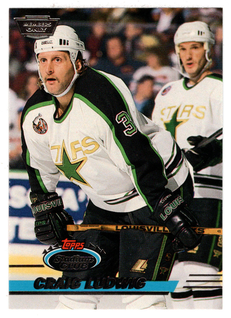 Craig Ludwig - Dallas Stars (NHL Hockey Card) 1993-94 Topps Stadium Club # 173 Mint