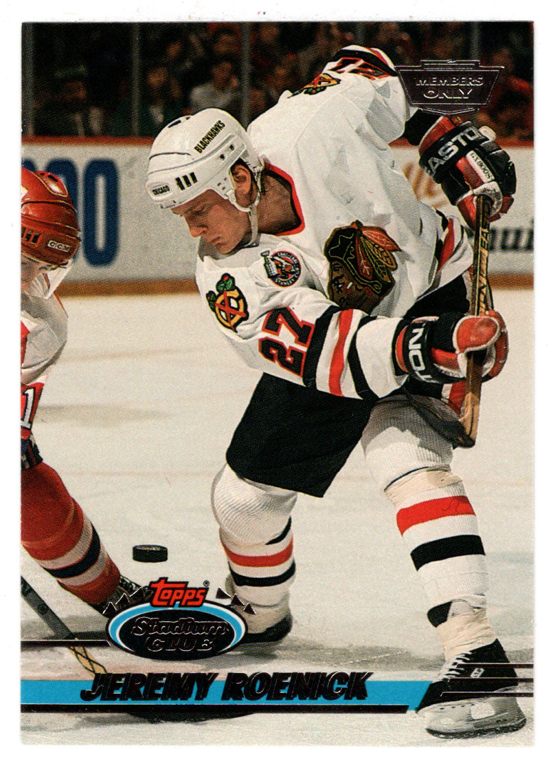 Jeremy Roenick - Chicago Blackhawks (NHL Hockey Card) 1993-94 Topps Stadium Club # 190 Mint