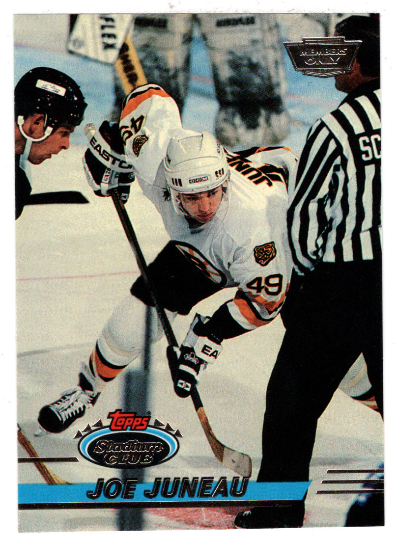 Joe Juneau - Boston Bruins (NHL Hockey Card) 1993-94 Topps Stadium Club # 202 Mint