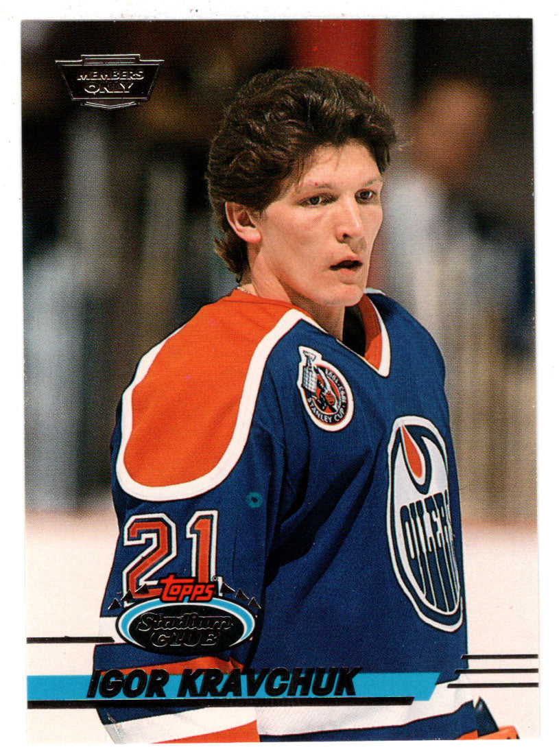 Igor Kravchuk - Edmonton Oilers (NHL Hockey Card) 1993-94 Topps Stadium Club # 204 Mint