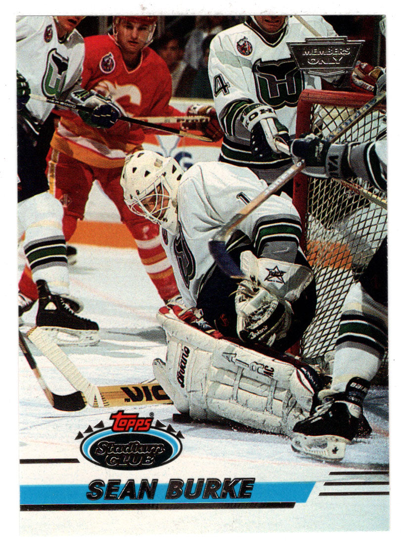 Sean Burke - Hartford Whalers (NHL Hockey Card) 1993-94 Topps Stadium Club # 207 Mint