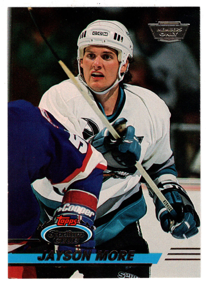 Jay More - San Jose Sharks (NHL Hockey Card) 1993-94 Topps Stadium Club # 208 Mint