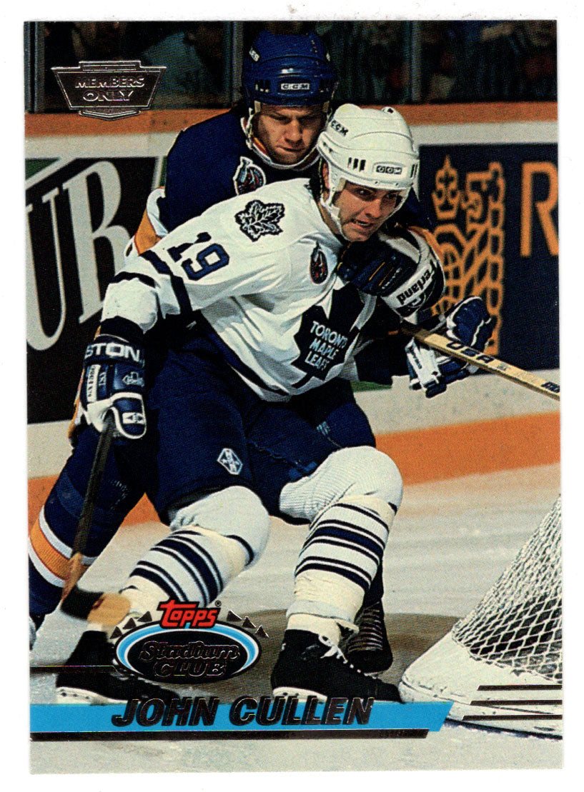 John Cullen - Toronto Maple Leafs (NHL Hockey Card) 1993-94 Topps Stadium Club # 209 Mint
