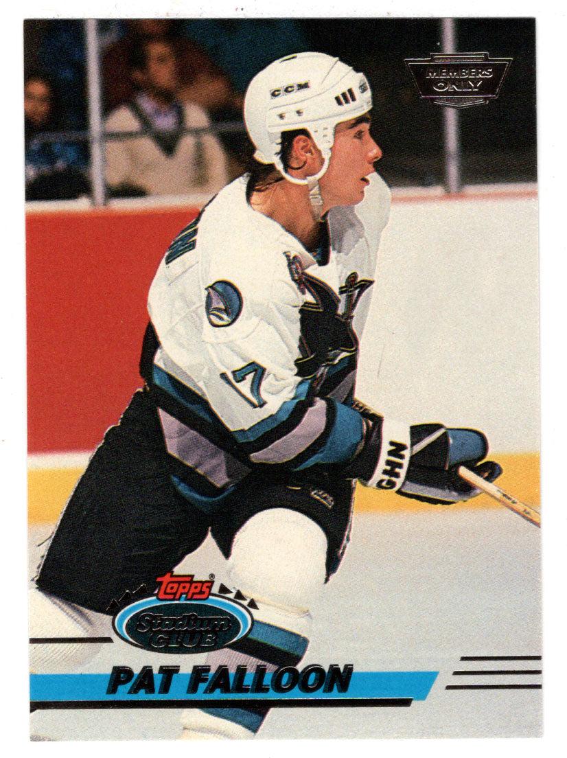 Pat Falloon - San Jose Sharks (NHL Hockey Card) 1993-94 Topps Stadium Club # 224 Mint