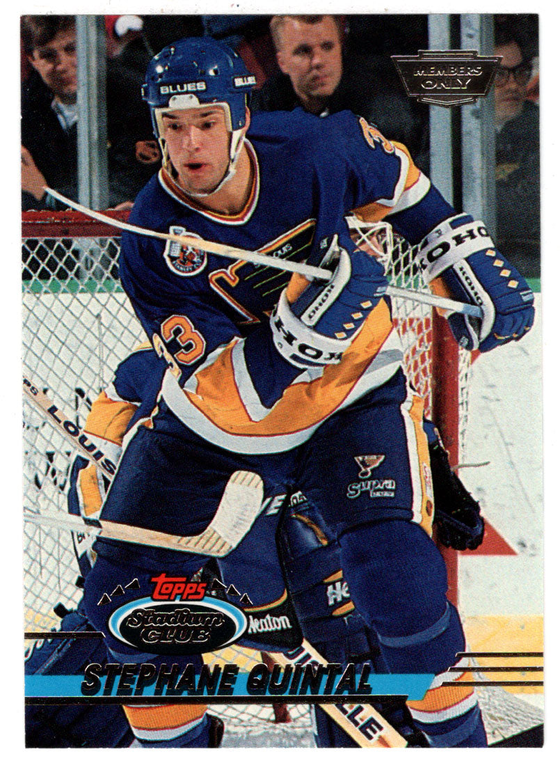 Stephane Quintal - St. Louis Blues (NHL Hockey Card) 1993-94 Topps Stadium Club # 242 Mint