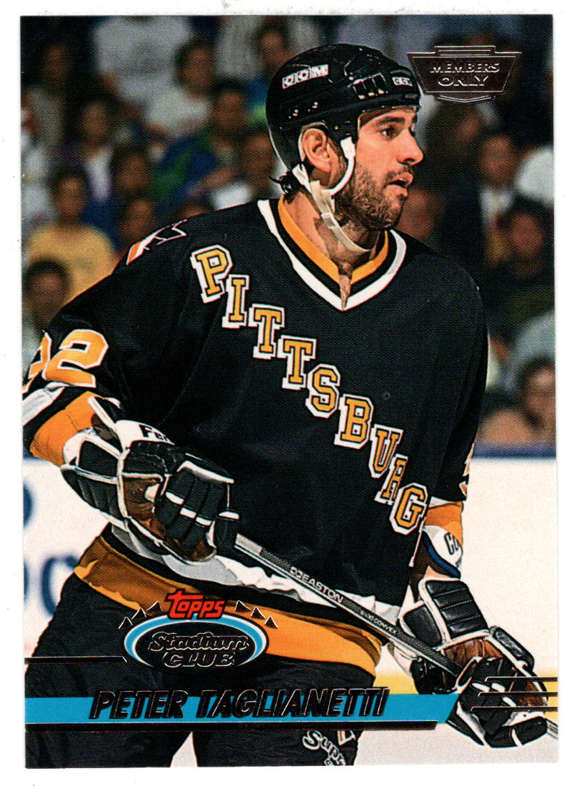 Peter Taglianetti - Pittsburgh Penguins (NHL Hockey Card) 1993-94 Topps Stadium Club # 243 Mint
