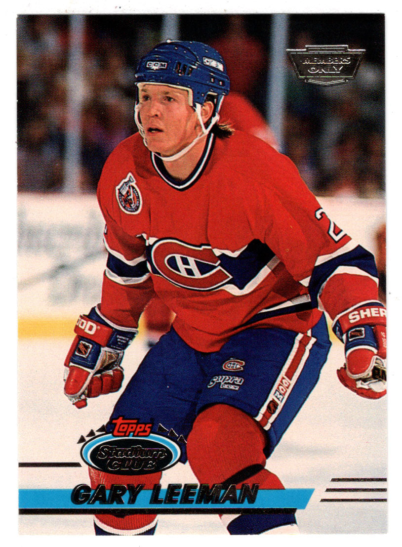 Gary Leeman - Montreal Canadiens (NHL Hockey Card) 1993-94 Topps Stadium Club # 244 Mint