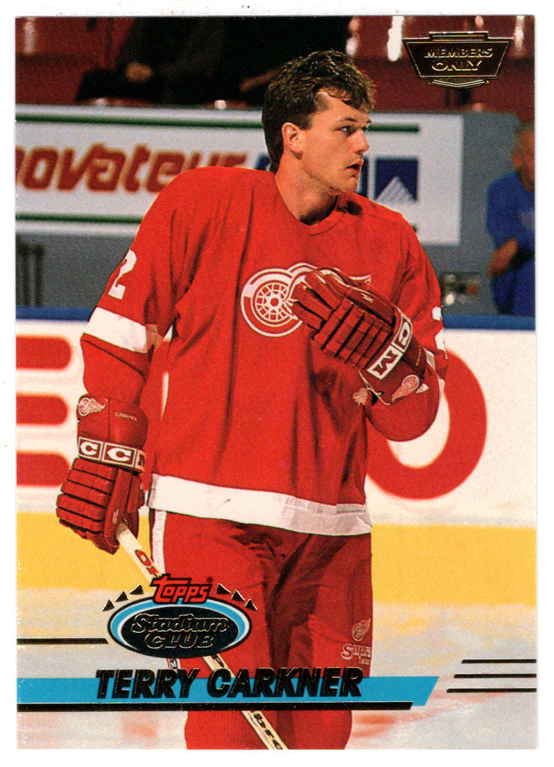 Terry Carkner - Detroit Red Wings (NHL Hockey Card) 1993-94 Topps Stadium Club # 252 Mint