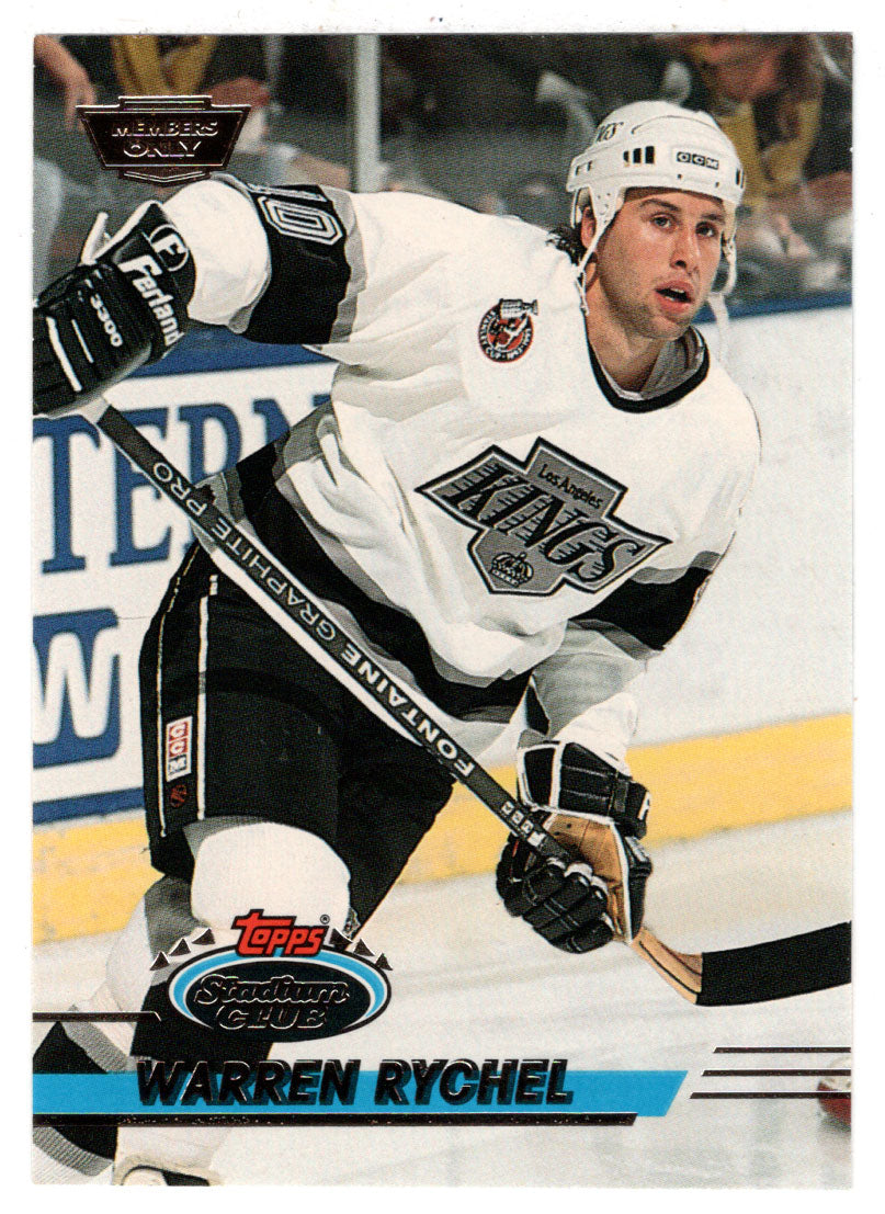 Warren Rychel - Los Angeles Kings (NHL Hockey Card) 1993-94 Topps Stadium Club # 258 Mint