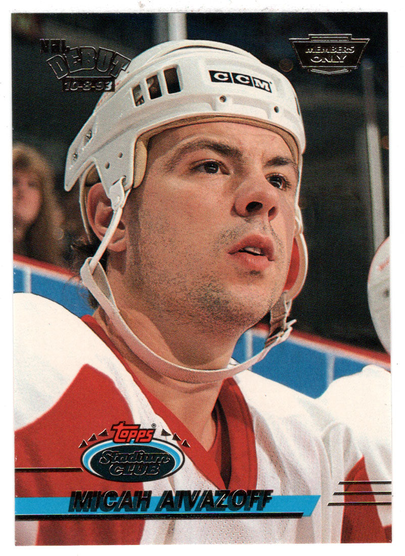 Micah Aivazoff RC - Detroit Red Wings (NHL Hockey Card) 1993-94 Topps Stadium Club # 263 Mint