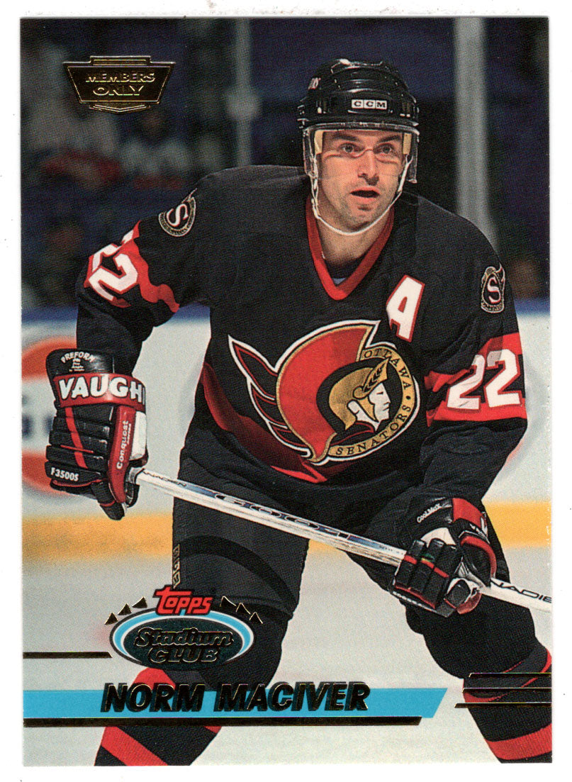 Norm Maciver - Ottawa Senators (NHL Hockey Card) 1993-94 Topps Stadium Club # 267 Mint
