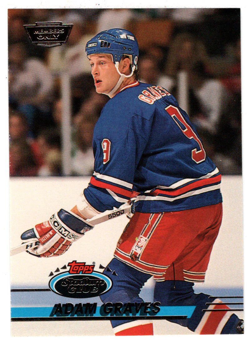 Adam Graves - New York Rangers (NHL Hockey Card) 1993-94 Topps Stadium Club # 270 Mint