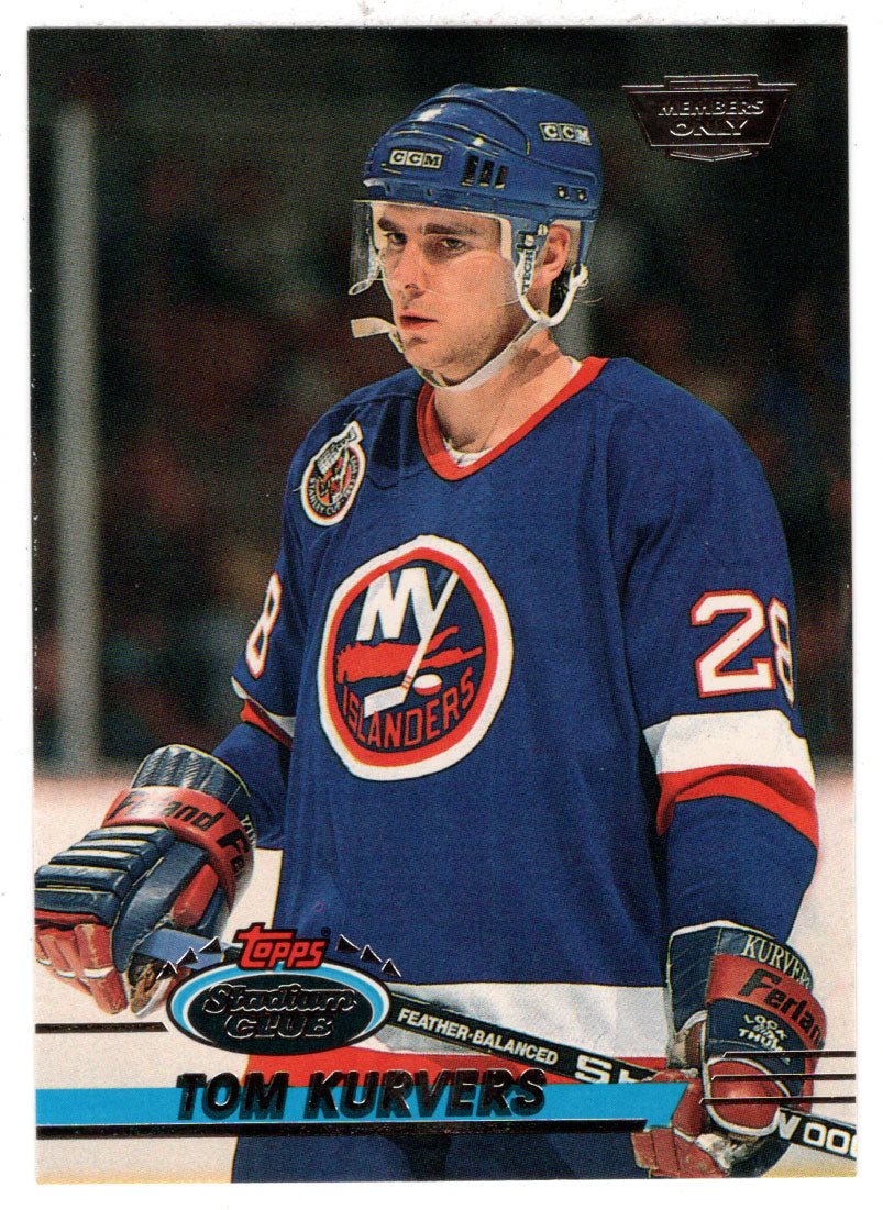 Tom Kurvers - New York Islanders (NHL Hockey Card) 1993-94 Topps Stadium Club # 279 Mint