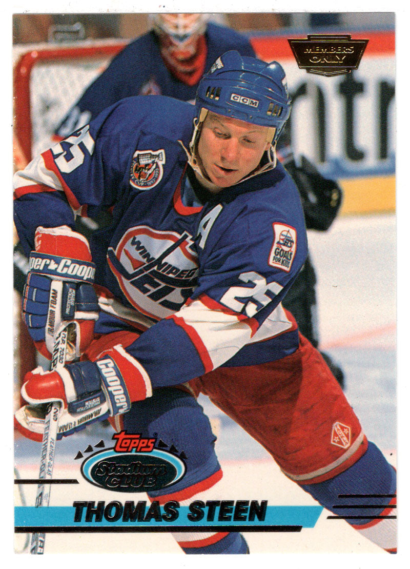 Thomas Steen - Winnipeg Jets (NHL Hockey Card) 1993-94 Topps Stadium Club # 282 Mint