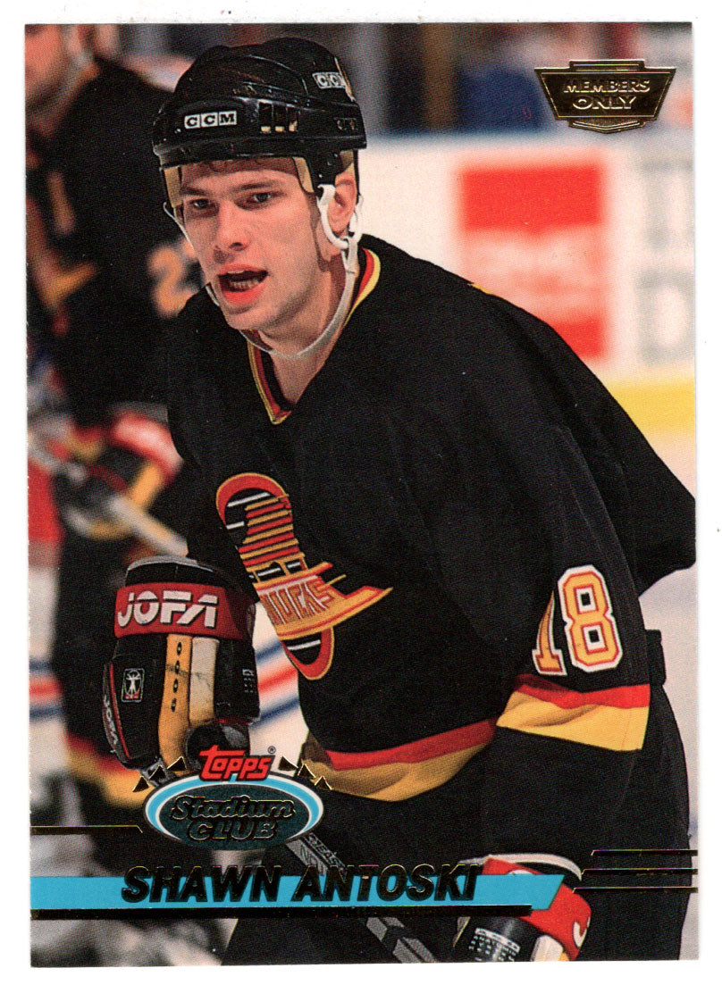Shawn Antoski - Vancouver Canucks (NHL Hockey Card) 1993-94 Topps Stadium Club # 288 Mint
