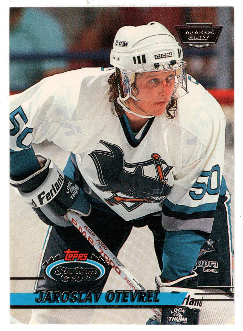 Jaroslav Otevrel - San Jose Sharks (NHL Hockey Card) 1993-94 Topps Stadium Club # 293 Mint
