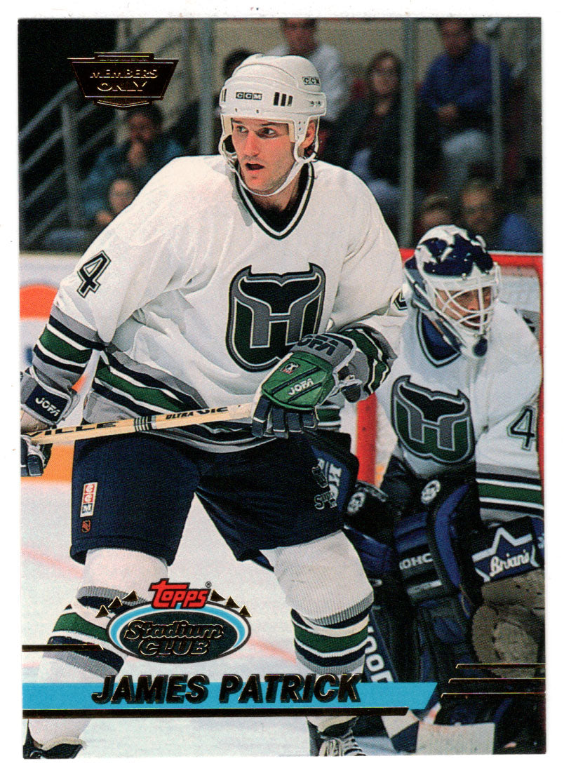James Patrick - Hartford Whalers (NHL Hockey Card) 1993-94 Topps Stadium Club # 302 Mint