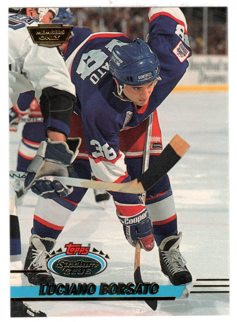 Luciano Borsato - Winnipeg Jets (NHL Hockey Card) 1993-94 Topps Stadium Club # 317 Mint