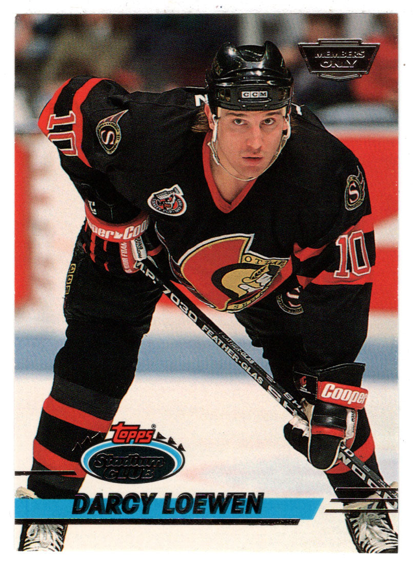 Darcy Loewen - Ottawa Senators (NHL Hockey Card) 1993-94 Topps Stadium Club # 318 Mint