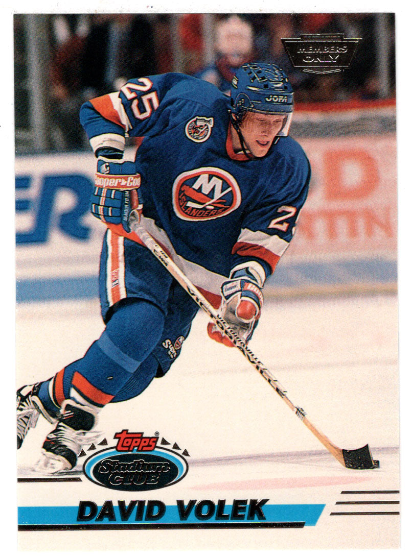 David Volek - New York Islanders (NHL Hockey Card) 1993-94 Topps Stadium Club # 324 Mint