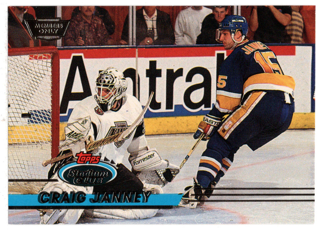 Craig Janney - St. Louis Blues (NHL Hockey Card) 1993-94 Topps Stadium Club # 335 Mint