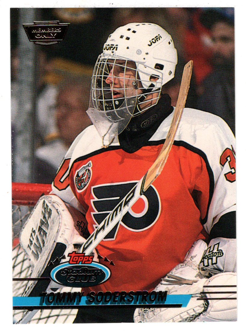 Tommy Soderstrom - Philadelphia Flyers (NHL Hockey Card) 1993-94 Topps Stadium Club # 340 Mint