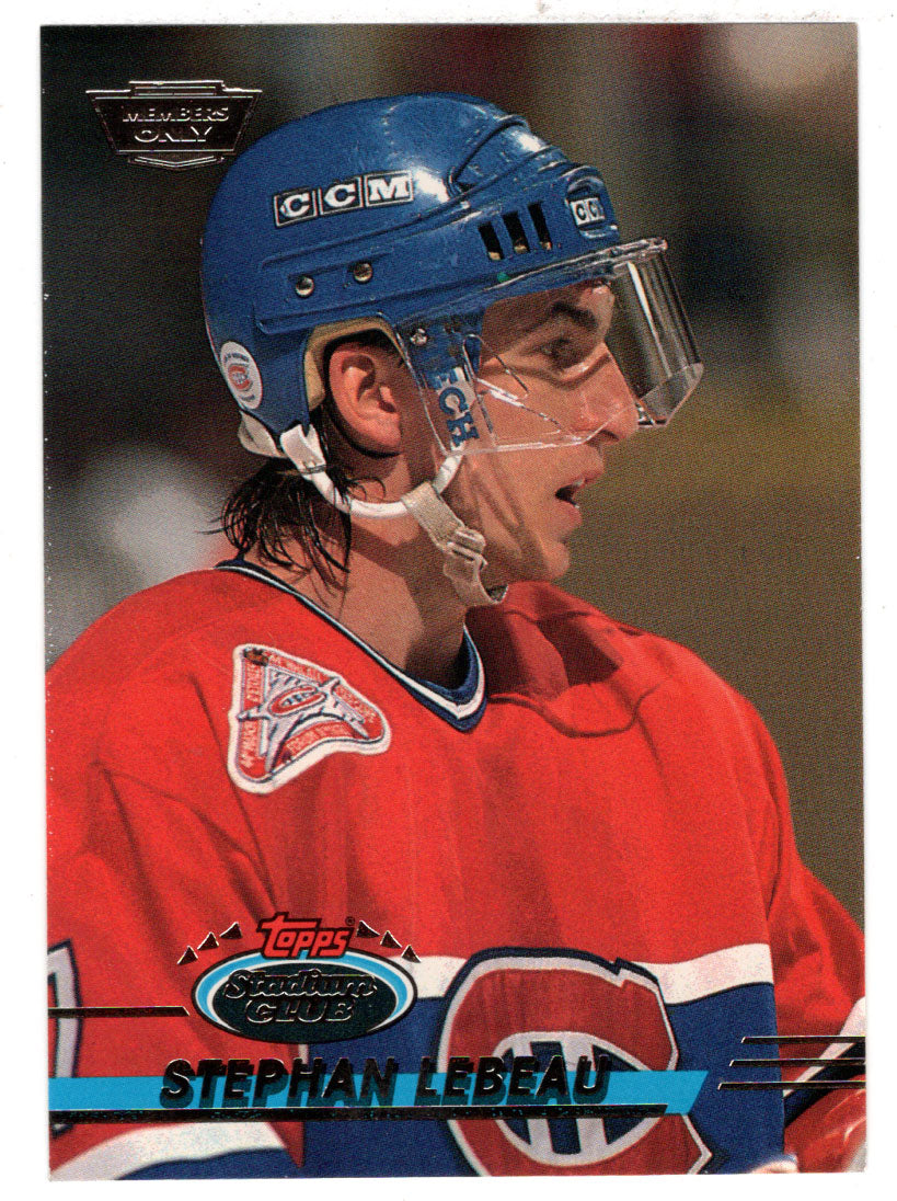 Stephan Lebeau - Montreal Canadiens (NHL Hockey Card) 1993-94 Topps Stadium Club # 343 Mint