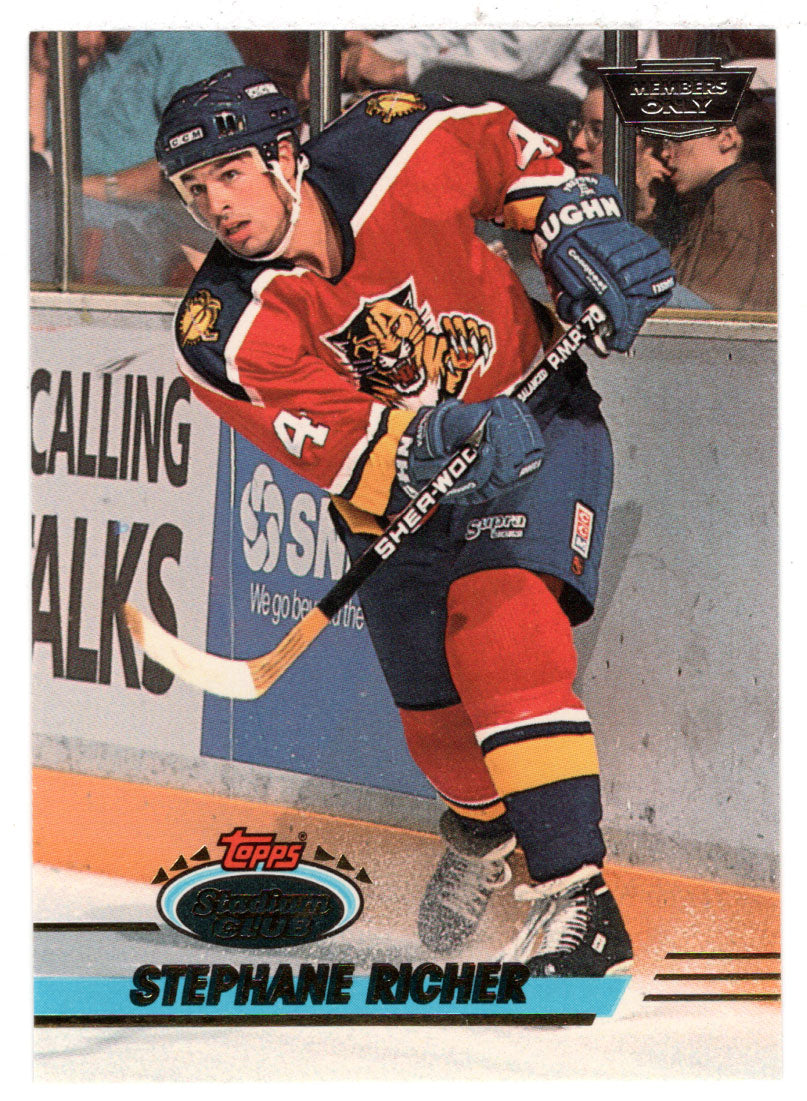 Stephane Richer - Florida Panthers (NHL Hockey Card) 1993-94 Topps Stadium Club # 347 Mint