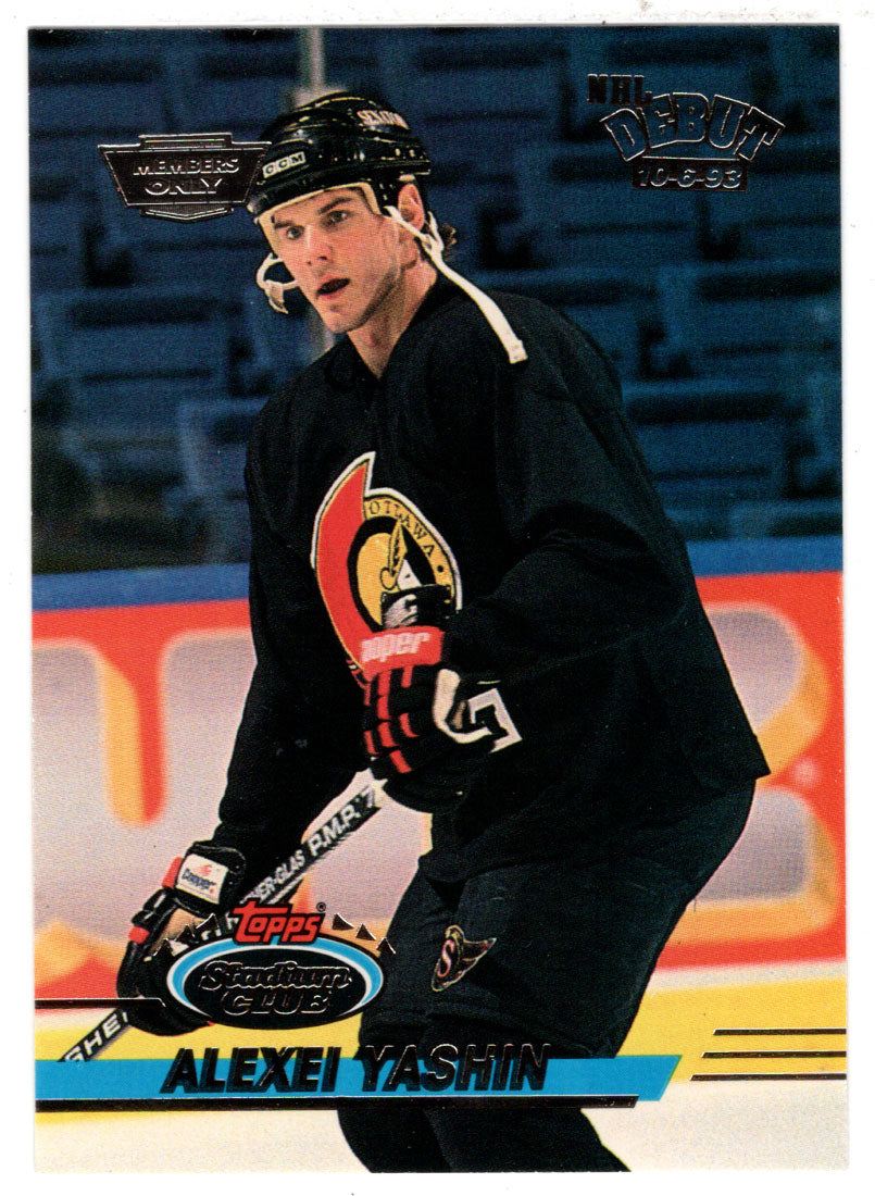 Alexei Yashin - Ottawa Senators (NHL Hockey Card) 1993-94 Topps Stadium Club # 359 Mint
