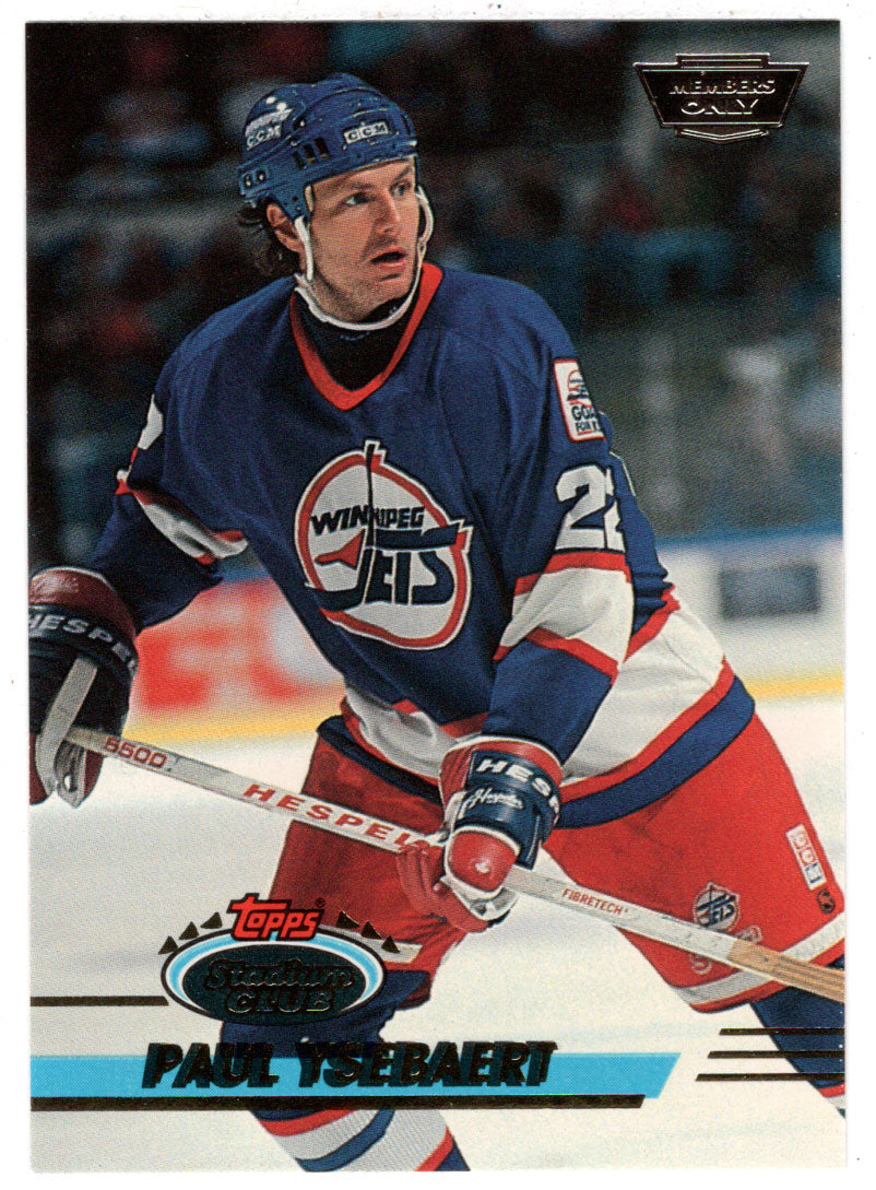 Paul Ysebaert - Winnipeg Jets (NHL Hockey Card) 1993-94 Topps Stadium Club # 360 Mint