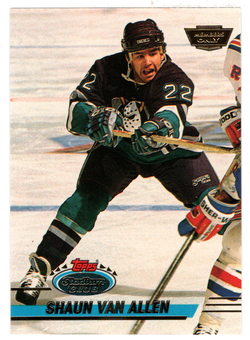 Shaun Van Allen - Anaheim Ducks (NHL Hockey Card) 1993-94 Topps Stadium Club # 361 Mint