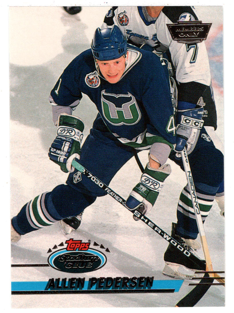 Allen Pedersen - Hartford Whalers (NHL Hockey Card) 1993-94 Topps Stadium Club # 366 Mint