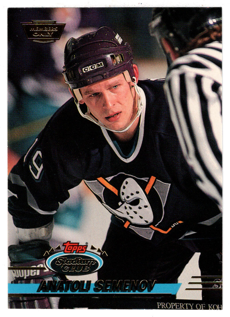 Anatoli Semenov - Anaheim Ducks (NHL Hockey Card) 1993-94 Topps Stadium Club # 368 Mint