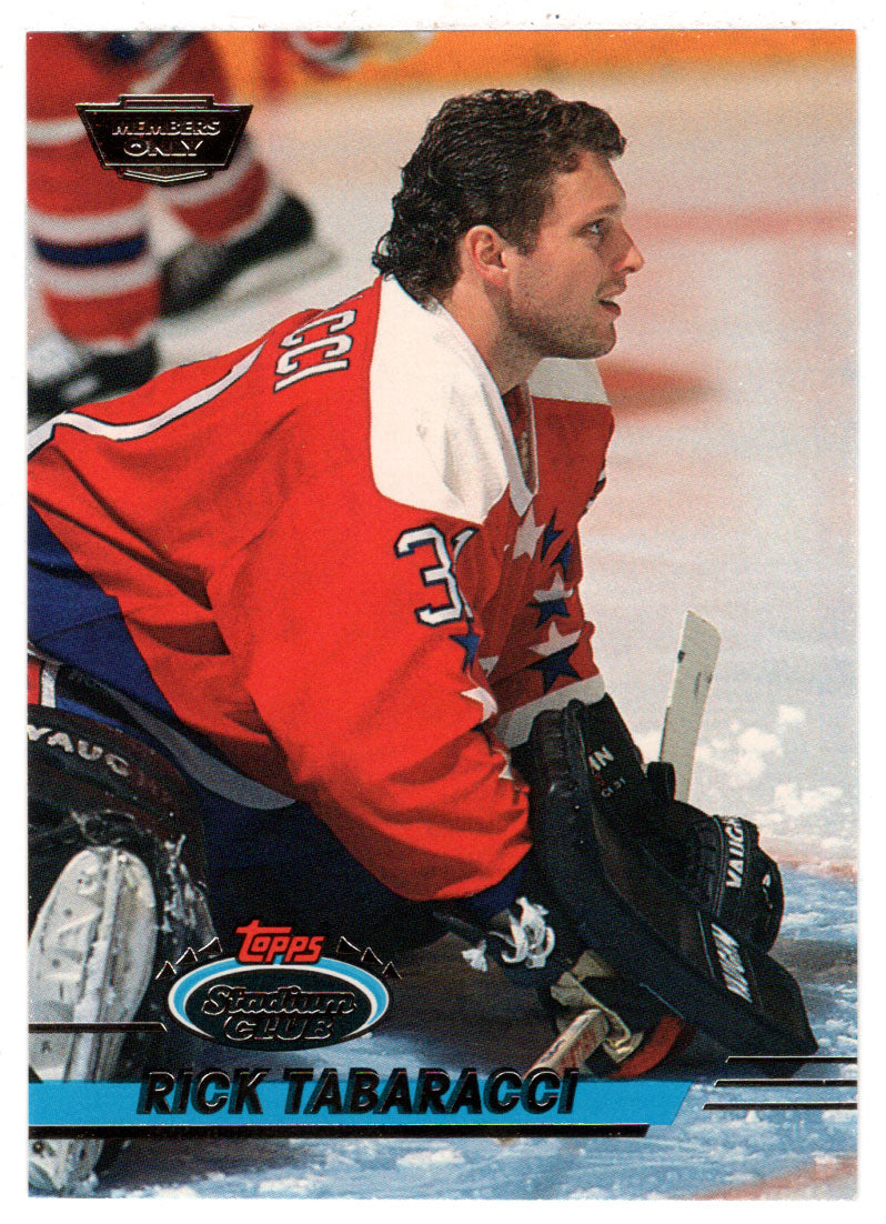 Rick Tabaracci - Washington Capitals (NHL Hockey Card) 1993-94 Topps Stadium Club # 378 Mint