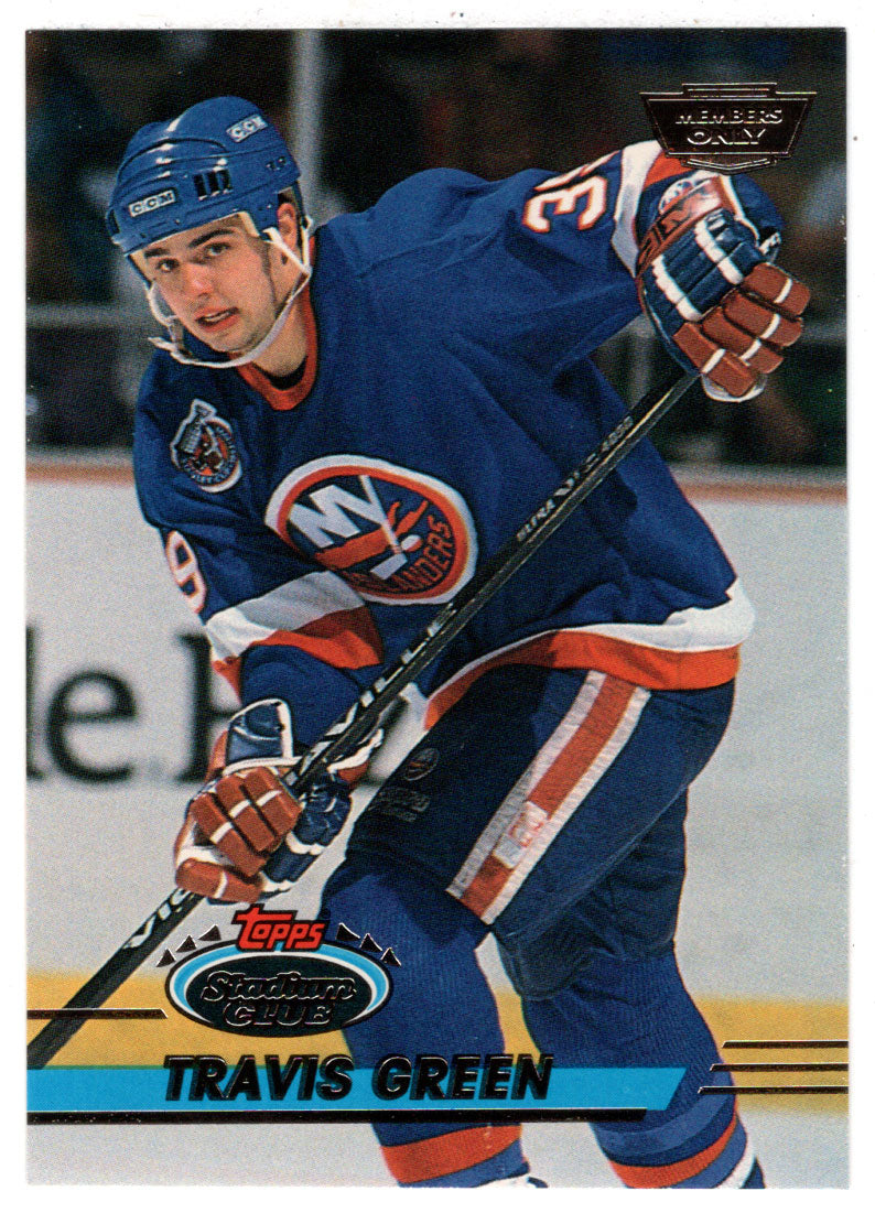 Travis Green - New York Islanders (NHL Hockey Card) 1993-94 Topps Stadium Club # 394 Mint