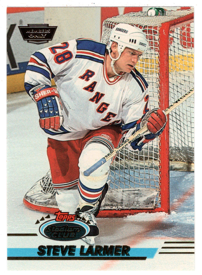Steve Larmer - New York Rangers (NHL Hockey Card) 1993-94 Topps Stadium Club # 398 Mint