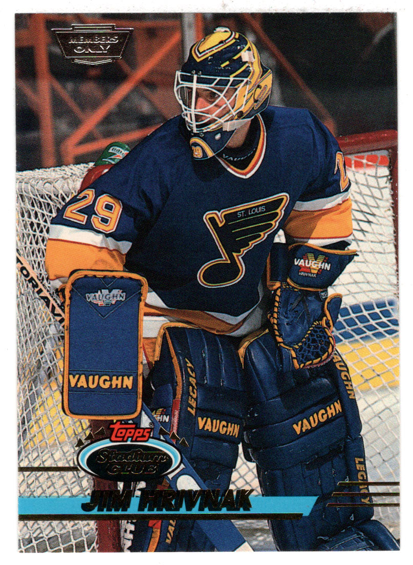 Jim Hrivnak - St. Louis Blues (NHL Hockey Card) 1993-94 Topps Stadium Club # 421 Mint