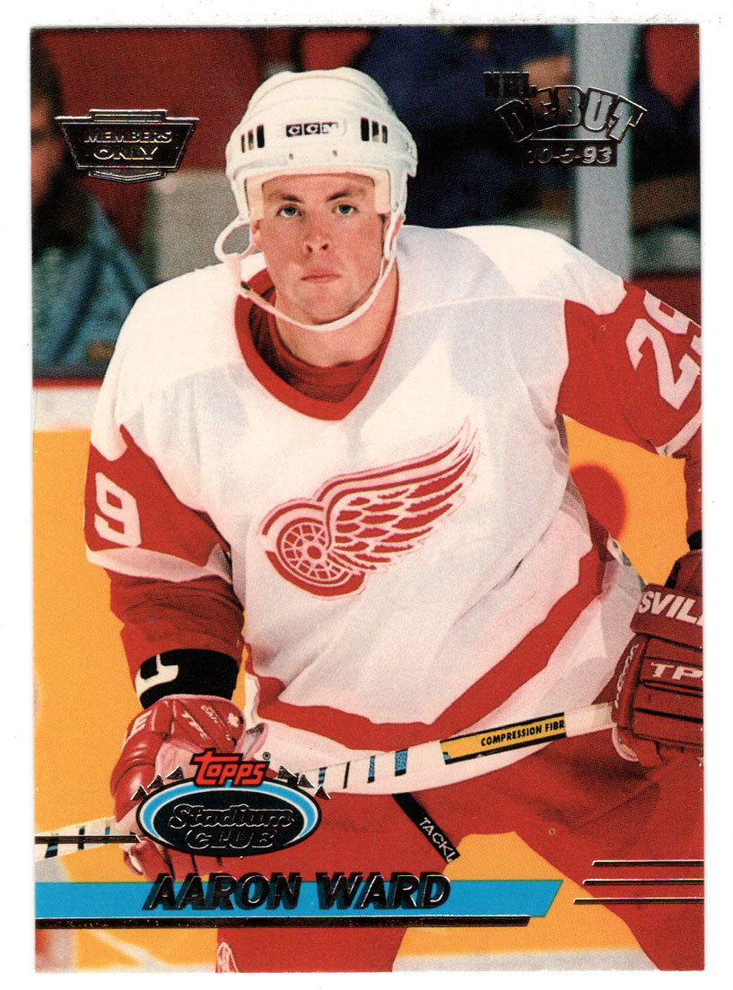 Aaron Ward RC - Detroit Red Wings (NHL Hockey Card) 1993-94 Topps Stadium Club # 423 Mint