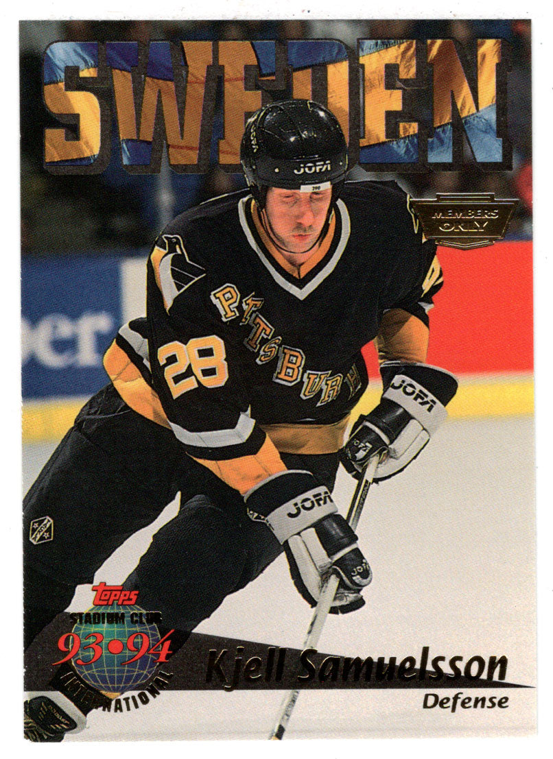 Kjell Samuelsson - Pittsburgh Penguins (NHL Hockey Card) 1993-94 Topps Stadium Club # 426 Mint