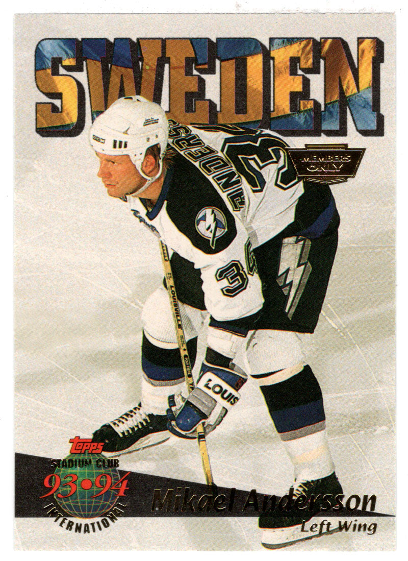 Mikael Andersson - Tampa Bay Lightning (NHL Hockey Card) 1993-94 Topps Stadium Club # 427 Mint