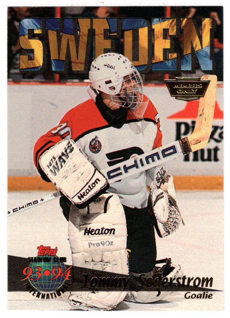 Tommy Soderstrom - Philadelphia Flyers (NHL Hockey Card) 1993-94 Topps Stadium Club # 430 Mint