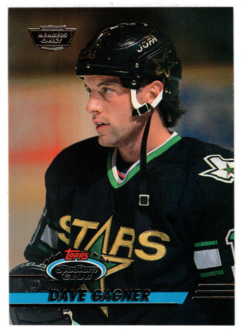 Dave Gagner - Dallas Stars (NHL Hockey Card) 1993-94 Topps Stadium Club # 436 Mint