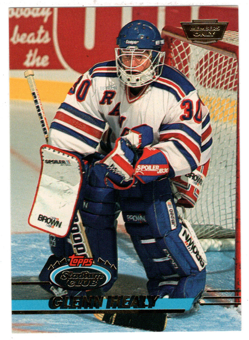 Glenn Healy - New York Rangers (NHL Hockey Card) 1993-94 Topps Stadium Club # 453 Mint