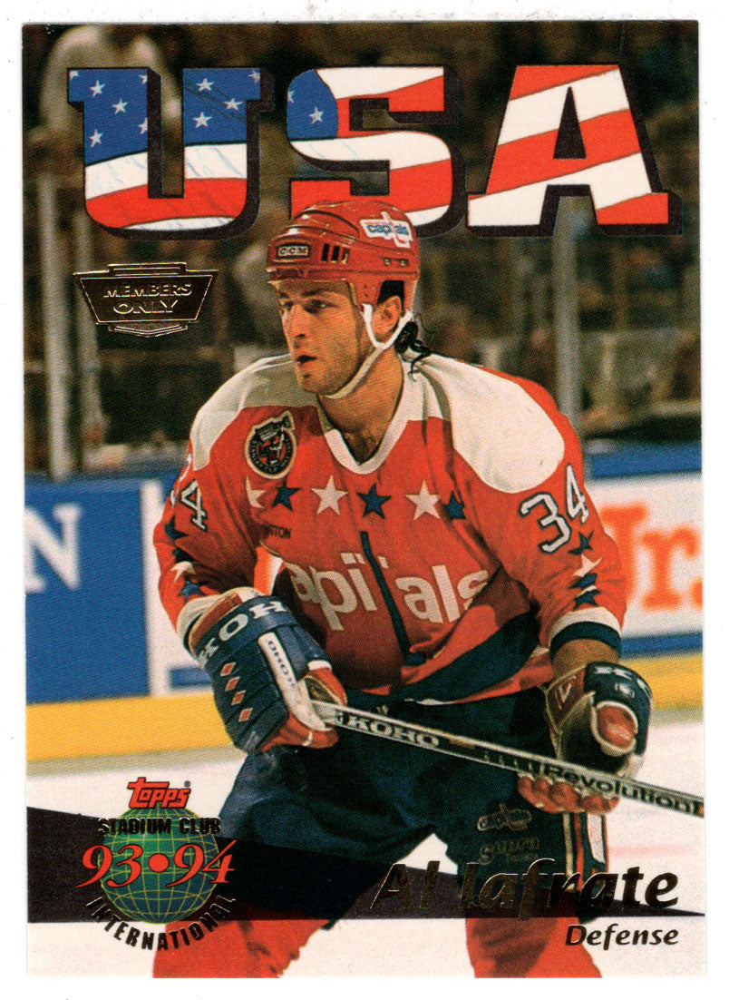 Al Iafrate - Washington Capitals (NHL Hockey Card) 1993-94 Topps Stadium Club # 455 Mint