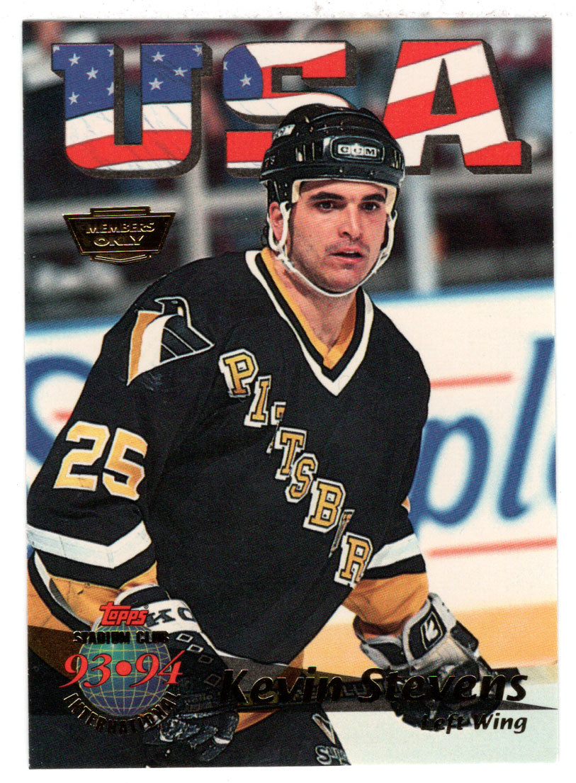 Kevin Stevens - Pittsburgh Penguins (NHL Hockey Card) 1993-94 Topps Stadium Club # 457 Mint