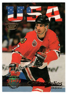 Chris Chelios - Chicago Blackhawks (NHL Hockey Card) 1993-94 Topps Stadium Club # 459 Mint