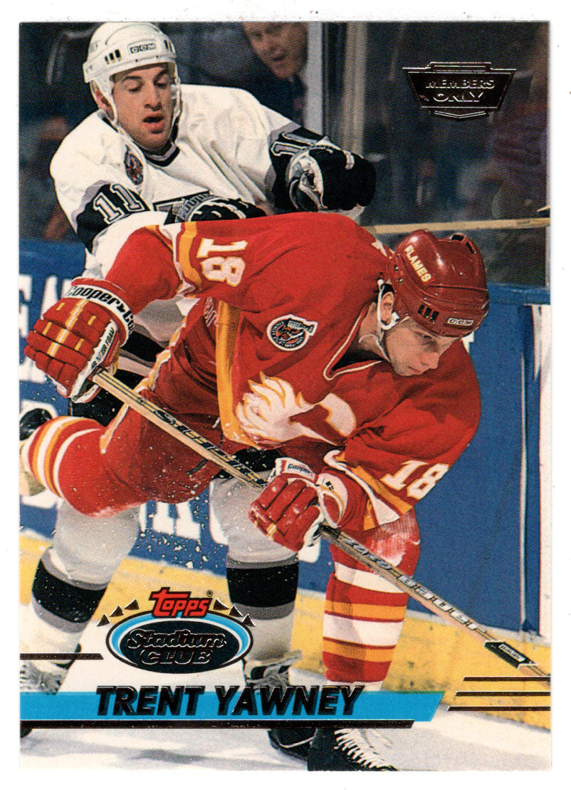 Trent Yawney - Calgary Flames (NHL Hockey Card) 1993-94 Topps Stadium Club # 472 Mint