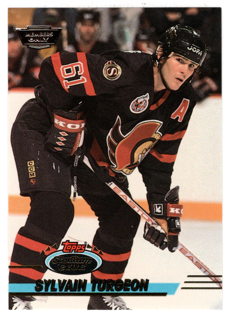 Sylvain Turgeon - Ottawa Senators (NHL Hockey Card) 1993-94 Topps Stadium Club # 482 Mint