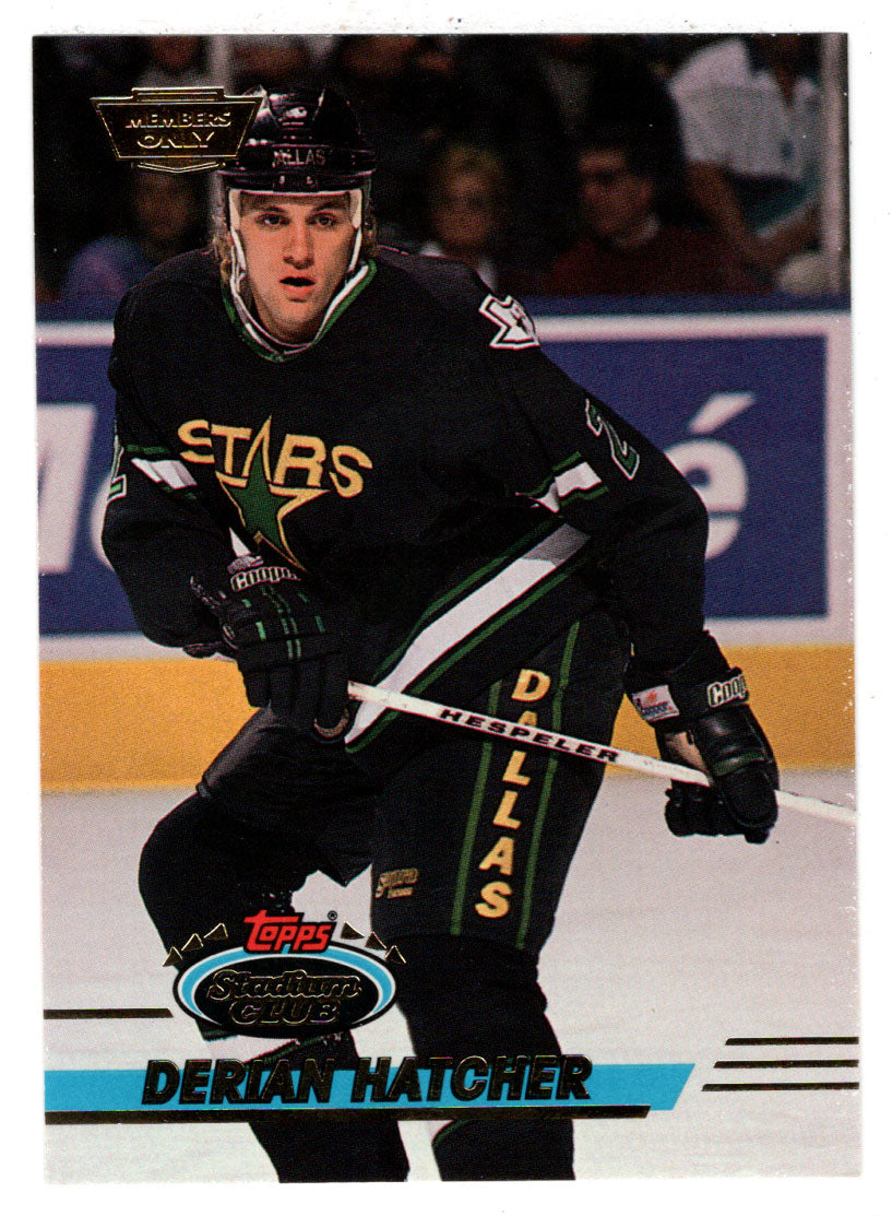 Derian Hatcher - Dallas Stars (NHL Hockey Card) 1993-94 Topps Stadium Club # 494 Mint